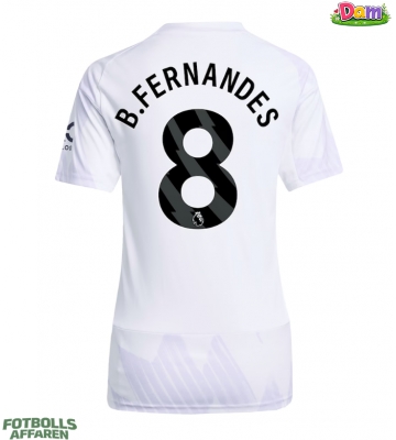 Manchester United Bruno Fernandes #8 Bortatröja Kvinnor 2025-26 Kortärmad